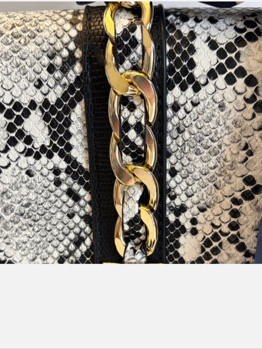 Aldo Top-Handle Python-Print Satchel/Crossbodywith Scarf Accent - Picture 4 of 4